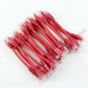 24 Pack of 20cm (8-inch) in Red - Cat6 High Grade 250MHz 24AWG LSZH Patch Lead for 2U Patching