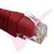 24 Pack of 20cm (8-inch) in Red - Cat6 High Grade 250MHz 24AWG LSZH Patch Lead for 2U Patching