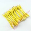 24 Pack of 20cm (8-inch) in Yellow - Cat6 High Grade 250MHz 24AWG LSZH Patch Lead for 2U Patching