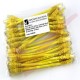 24 Pack of 20cm (8-inch) in Yellow - Cat6 High Grade 250MHz 24AWG LSZH Patch Lead for 2U Patching
