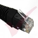 24 Pack of 20cm (8-inch) in Black - Cat6 High Grade 250MHz 24AWG LSZH Patch Lead for 2U Patching