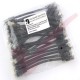 24 Pack of 20cm (8-inch) in Black - Cat6 High Grade 250MHz 24AWG LSZH Patch Lead for 2U Patching