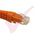24 Pack of 20cm (8-inch) in Orange - Cat6 High Grade 250MHz 24AWG LSZH Patch Lead for 2U Patching