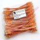 24 Pack of 20cm (8-inch) in Orange - Cat6 High Grade 250MHz 24AWG LSZH Patch Lead for 2U Patching