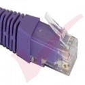24 Pack of 20cm (8-inch) in Purple - Cat6 High Grade 250MHz 24AWG LSZH Patch Lead for 2U Patching