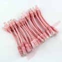 24 Pack of 20cm (8-inch) in Pink - Cat5e High Grade 125MHz 24AWG LSZH Patch Lead for 2U Patching