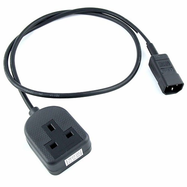 1 Way UK Socket to C14 IEC Extension Cables